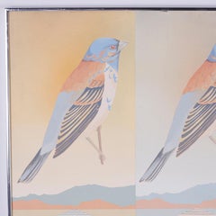 Moderist Acrylic Painting of Birds