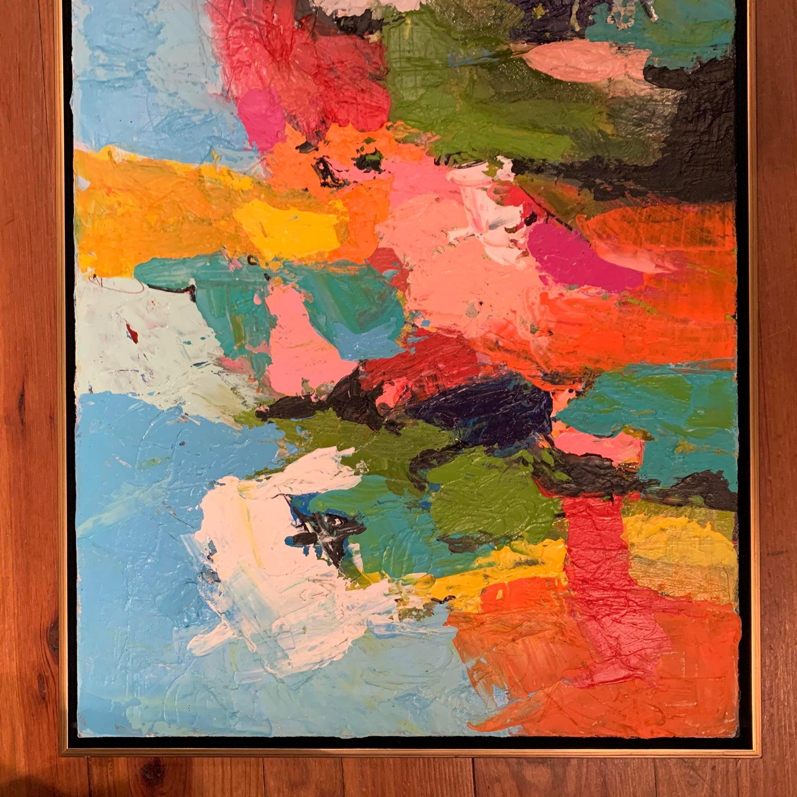 Modern Abstract Painting in Floating Frame 4
