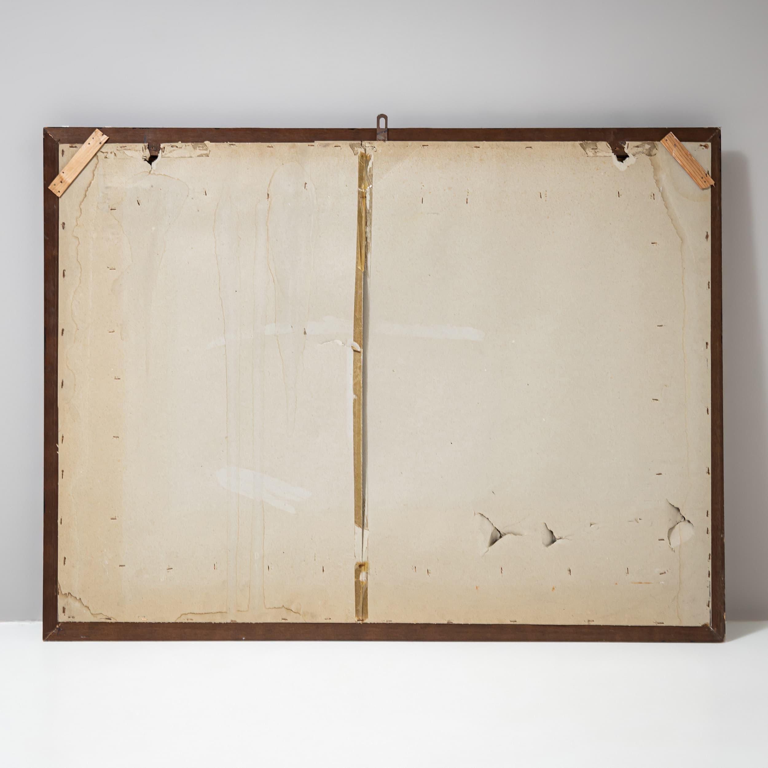 Abstracción moderna, collage, fechado en 1973 en venta 5
