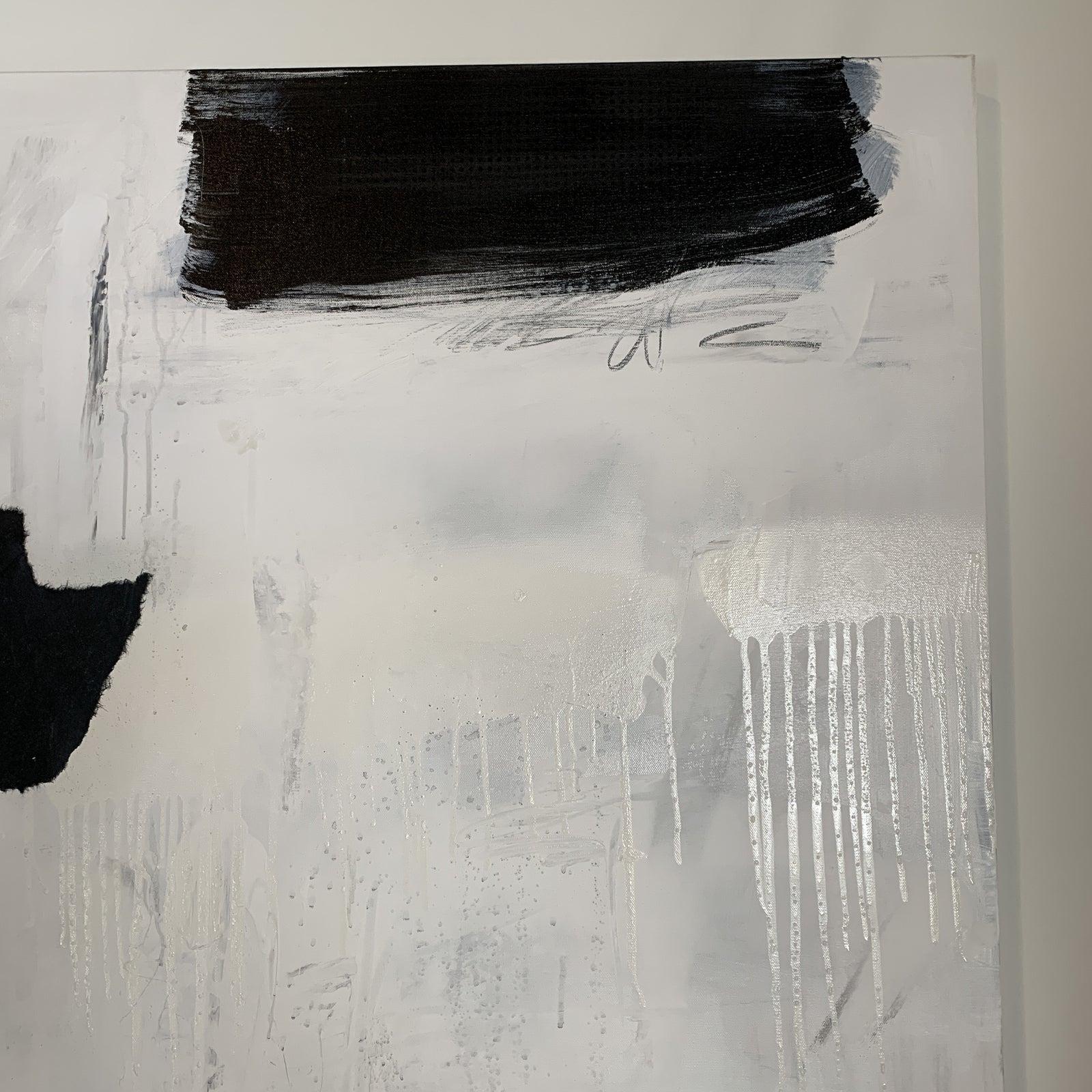 Modern Black & White Abstract Painting  2