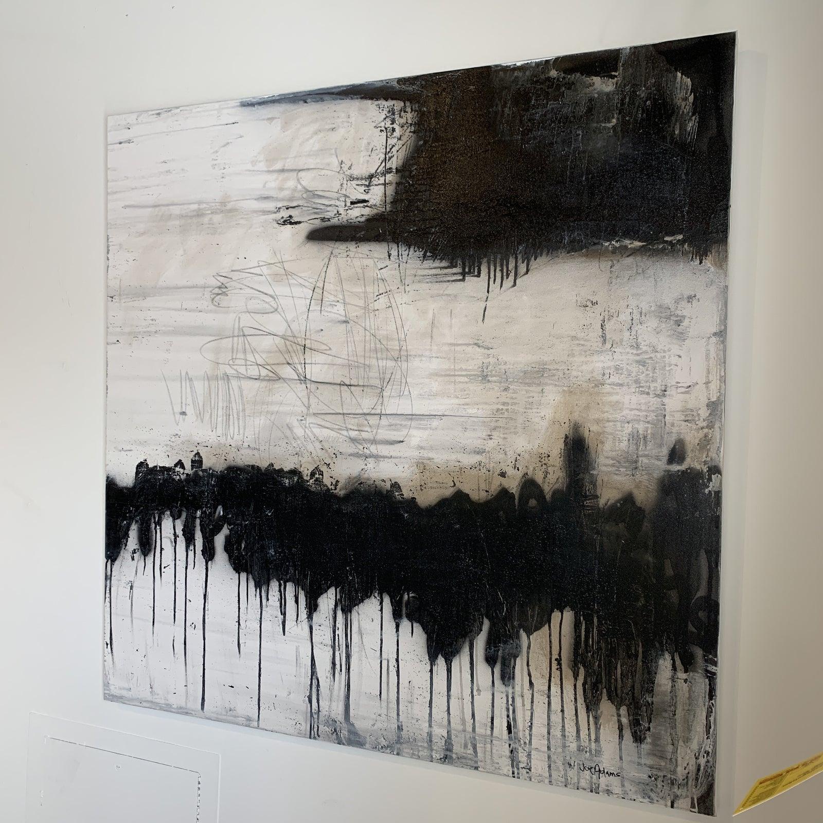 Artist: Joe Adam
Strong Black & White with tad taupe coming through.
48 x 48
Wired and Ready to hang - Gallery wrapped canvas