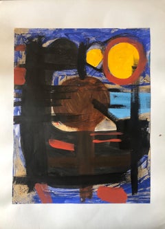 Modern British 20th Century Colourful Abstract Painting - Geometric shapes