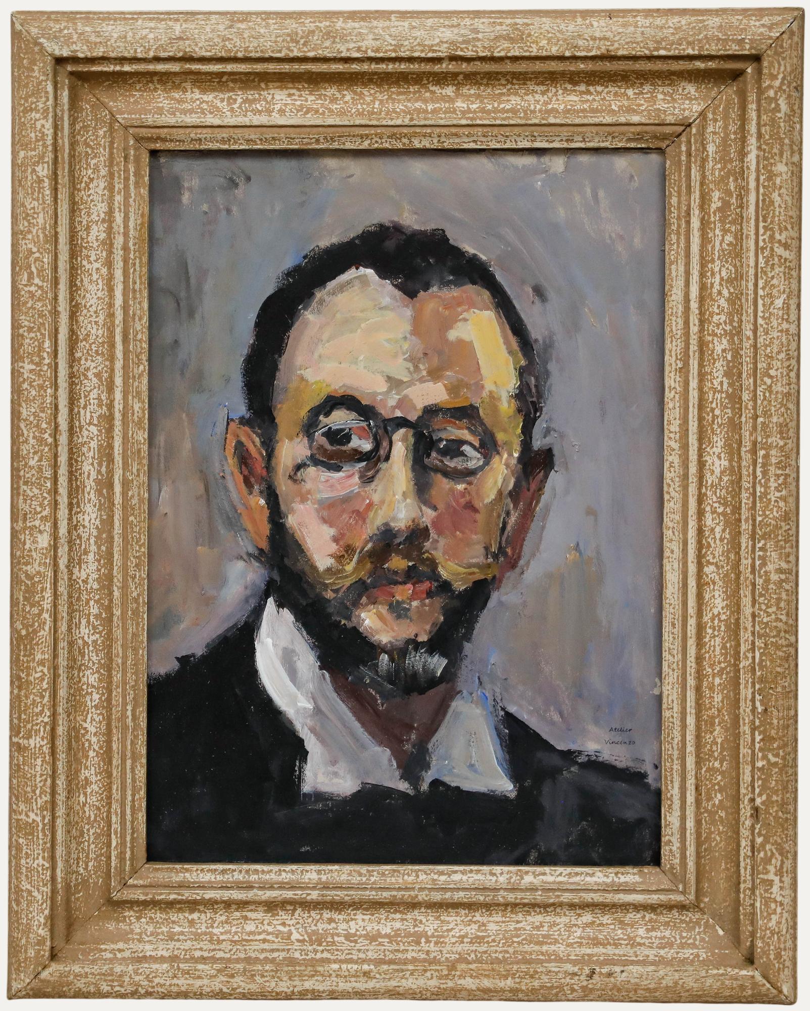 Modern British 20th Century Oil - Portrait of a Gentleman