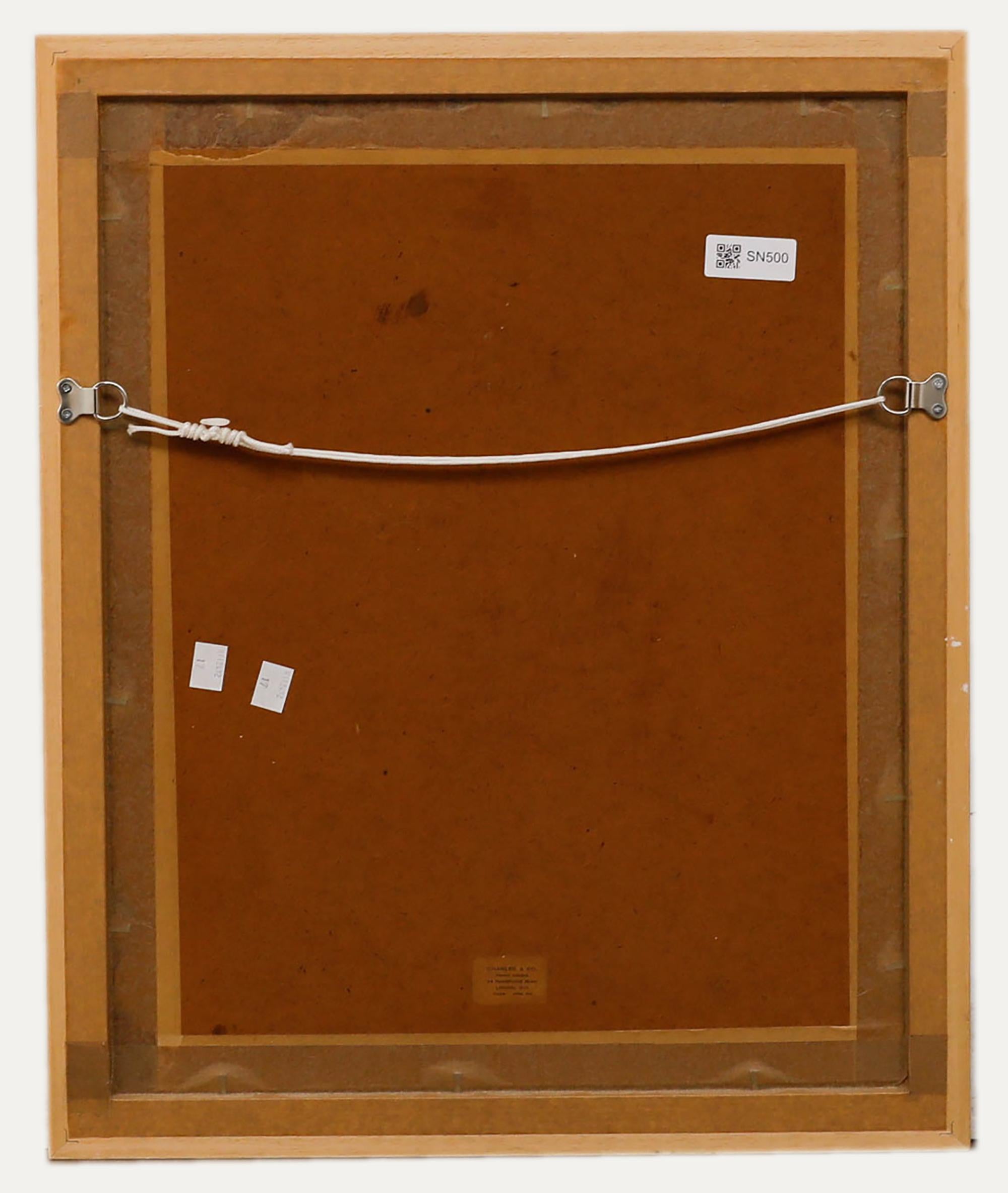 Modern British Mitte 20. Jahrhundert Öl - Stillleben mit Krug und Äpfeln (Braun), Still-Life Painting, von Unknown