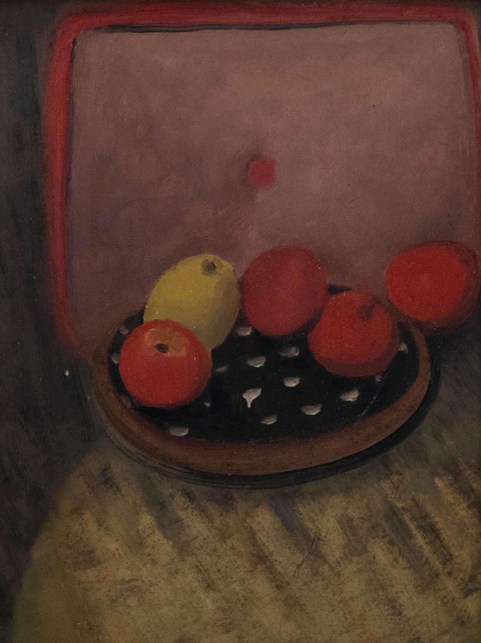 Modern British School Mid 20th Century Oil - The Fruit Bowl - Painting by Unknown
