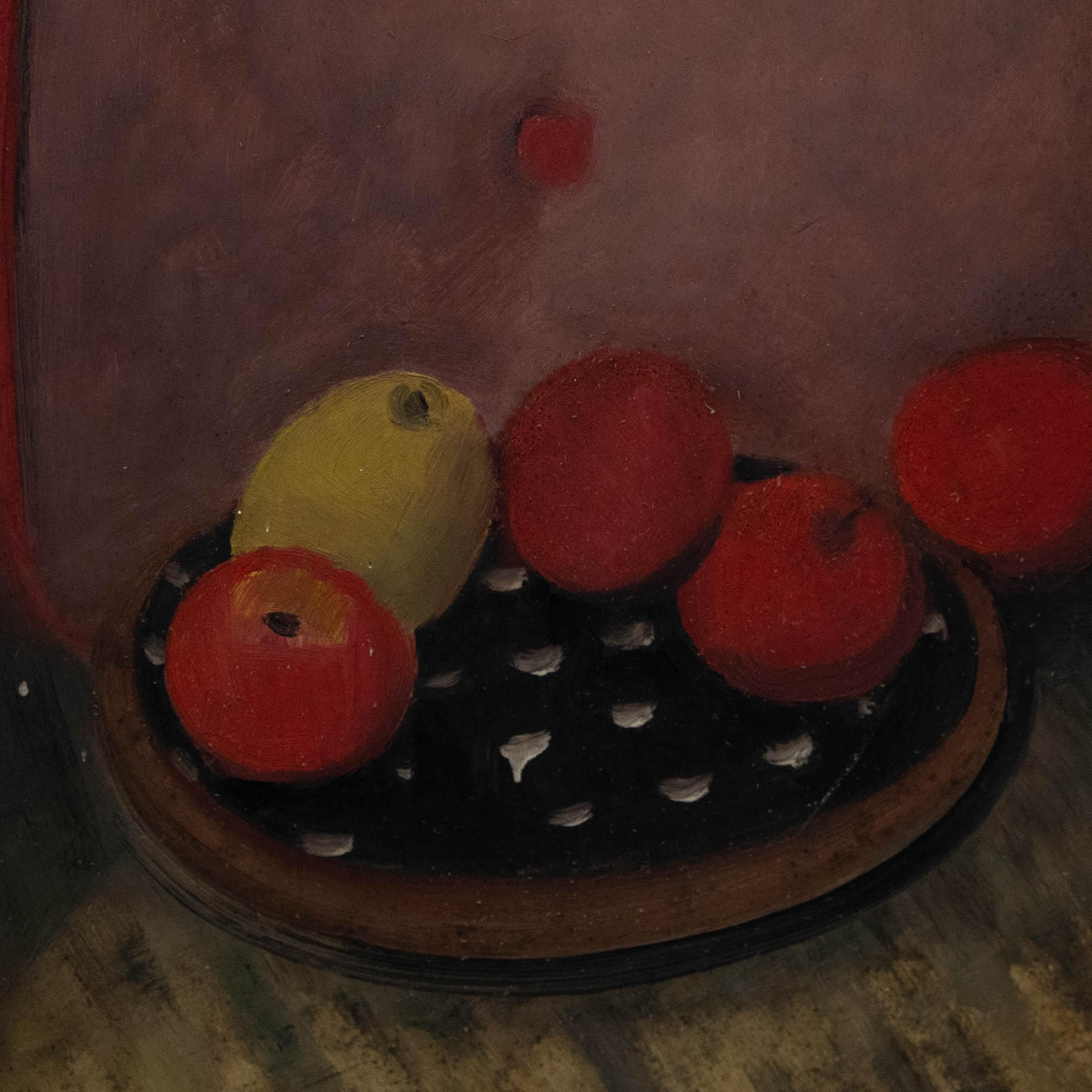 Modern British School Mid 20th Century Oil - The Fruit Bowl For Sale 1