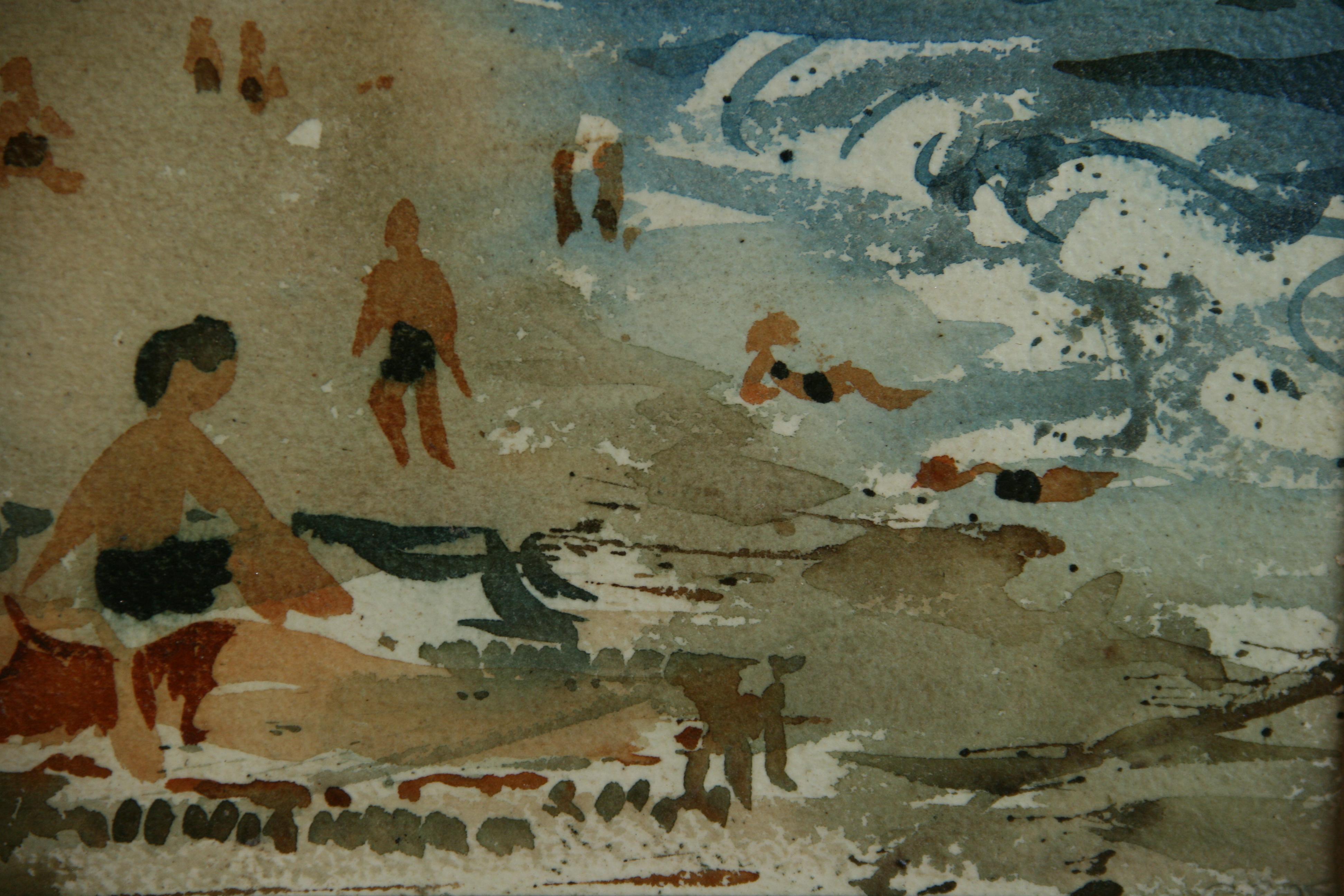 Scena moderna figurativa sulla spiaggia in vendita 2