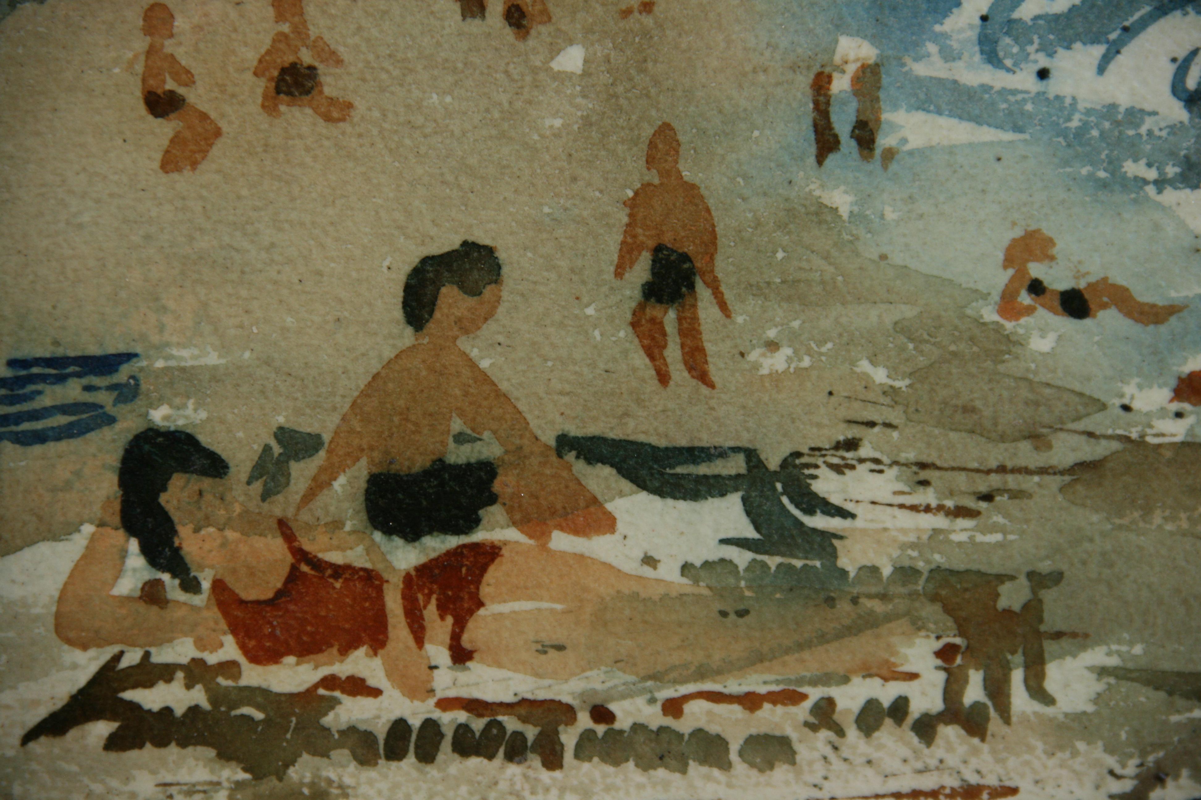 Scena moderna figurativa sulla spiaggia in vendita 4