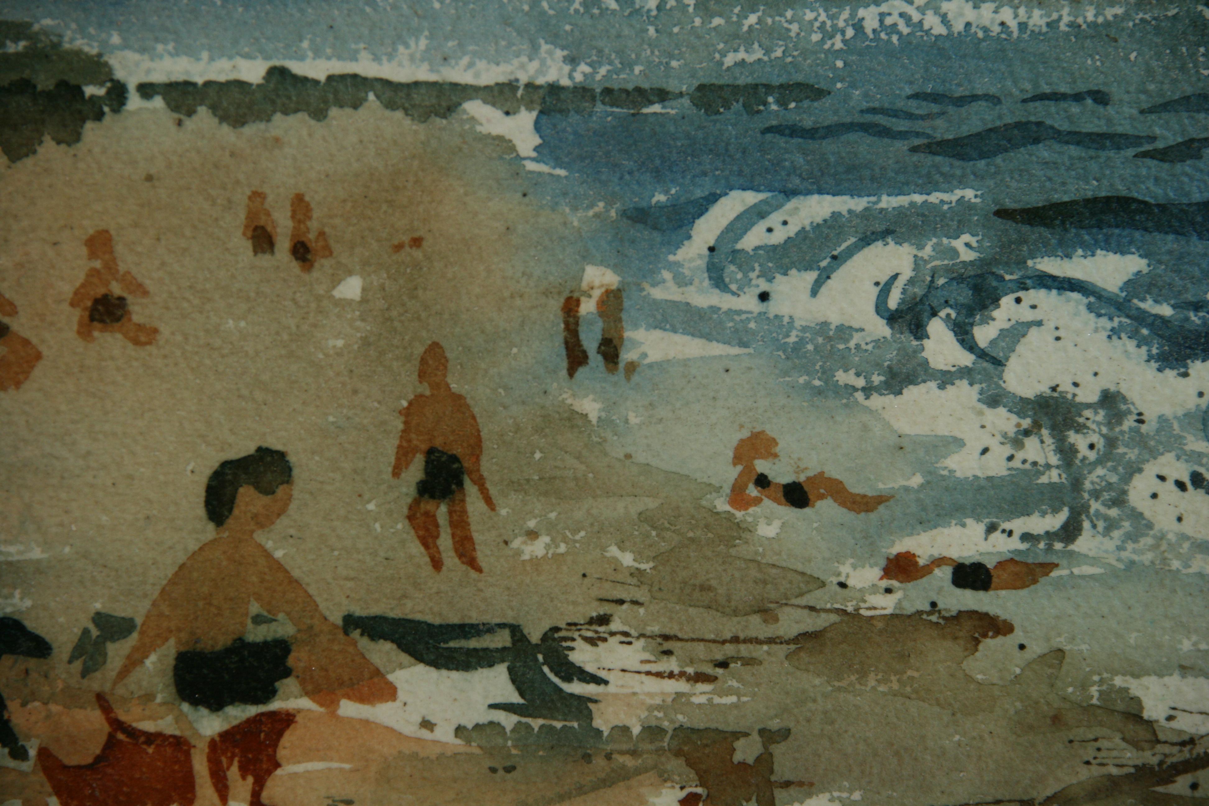 Scena moderna figurativa sulla spiaggia in vendita 5