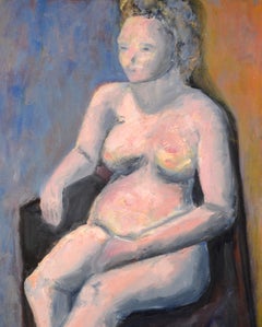 Modern Figure in Pink, Contemporary Figurative Abstract
