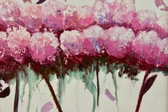 Pintura al óleo impresionista moderna Flor de hortensia de P. Russo