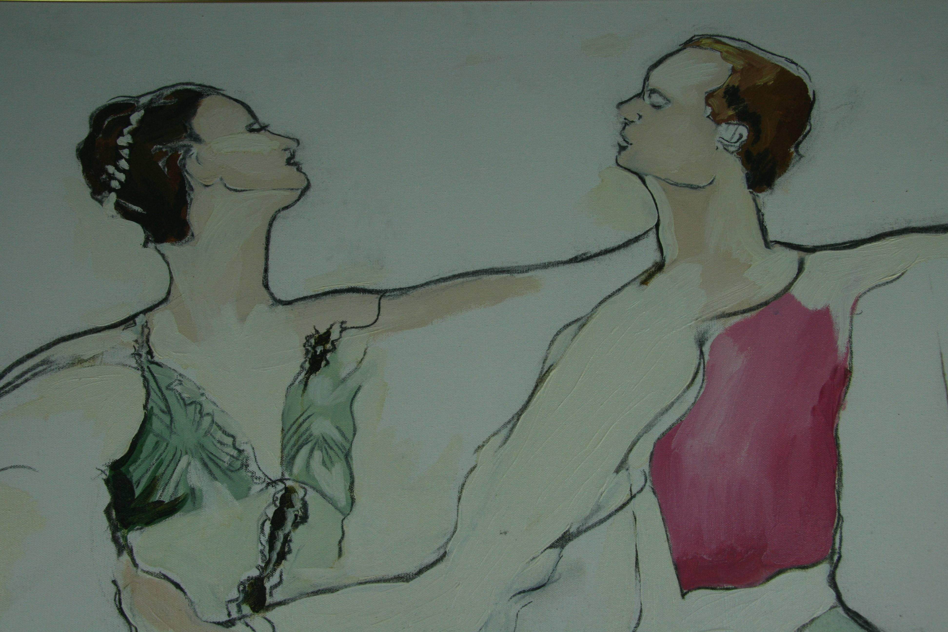 Modern Impressionist Übergroß  Ballett-Malerei im Angebot 1