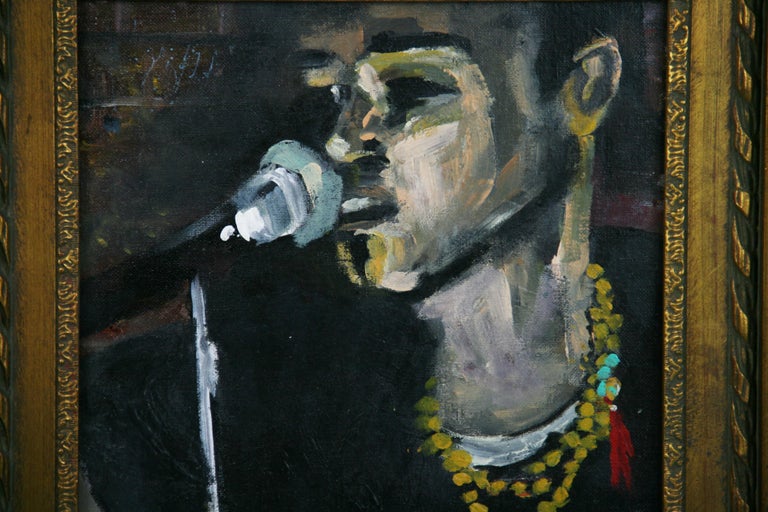 Modern Jazz Singer Acrylic Painting For Sale 1
