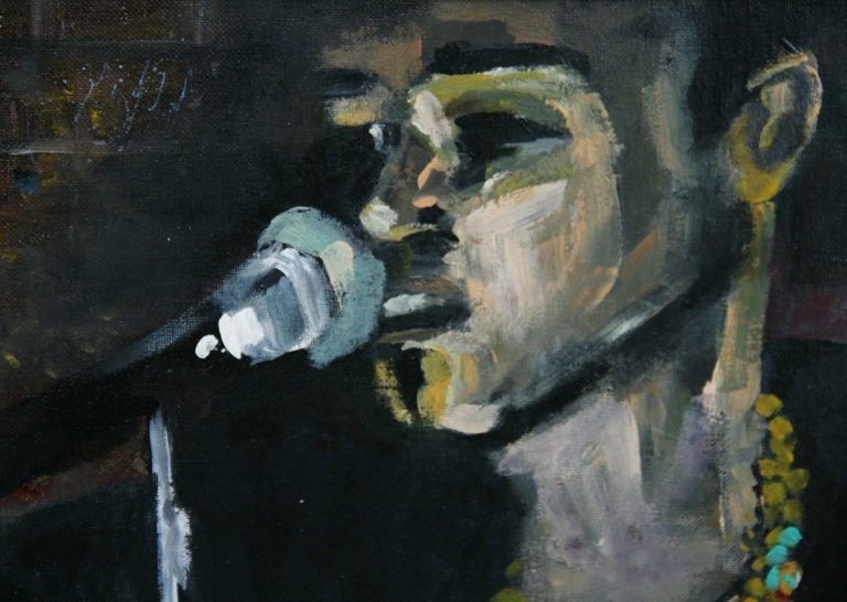 Modern Jazz Singer Acrylic Painting For Sale 3