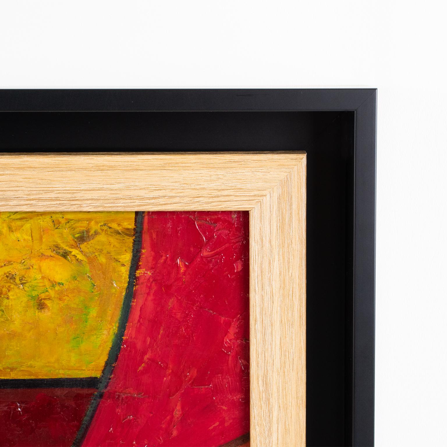 Moderner orangefarbener Akt, Öl auf Leinwand, Gemälde im Angebot 9