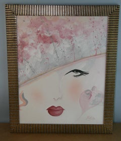 Modern Red Lips Figural Painting by Katz