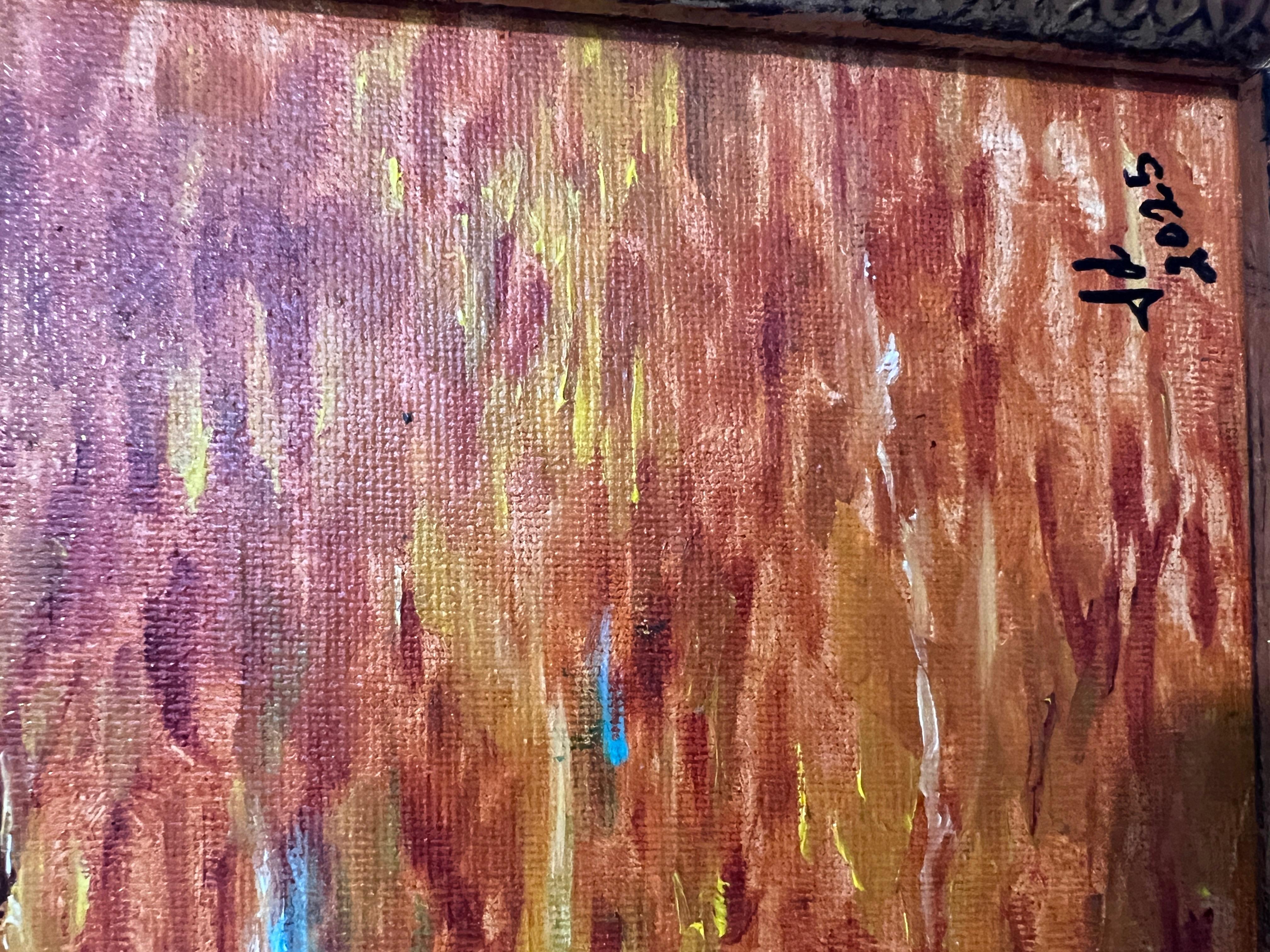 Modernes Sonnenblumen Stilleben Acrylgemälde im Van Gogh Stil Signiert 2025 im Angebot 5