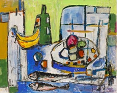 Modernist 20th Century Oil - In the Kitchen