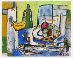 Huile moderniste du 20e siècle - Dans la cuisine