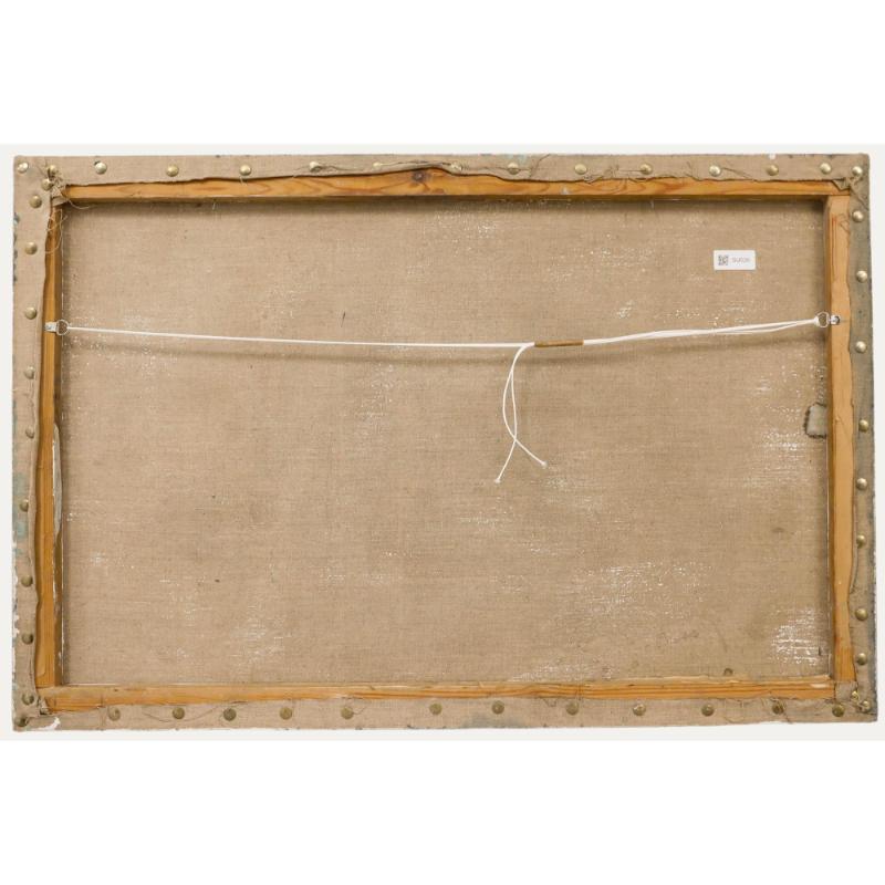 Huile moderniste du 20th Century - Studio A Space - Gris Interior Painting par Unknown