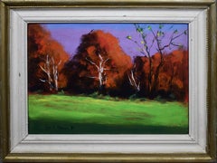 Modernist Abstract Landscape Storm King Park Signed Mid Century Oil Painting