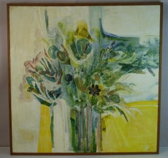 Modernist Expressionist Oversized  Flower Arrangement Painting