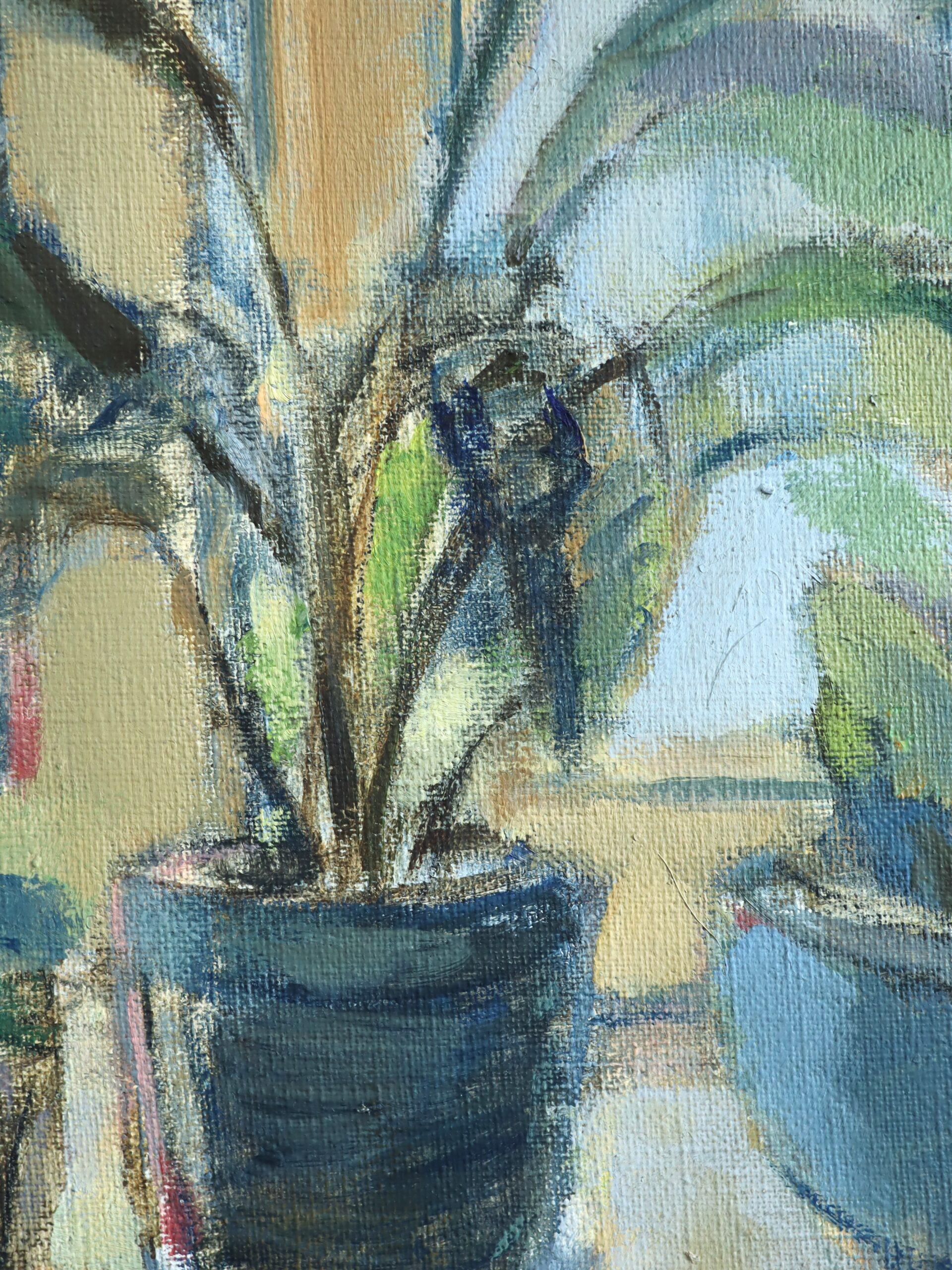 Nature morte suédoise moderniste expressive - Appui de fenêtre ensoleillé en vente 5