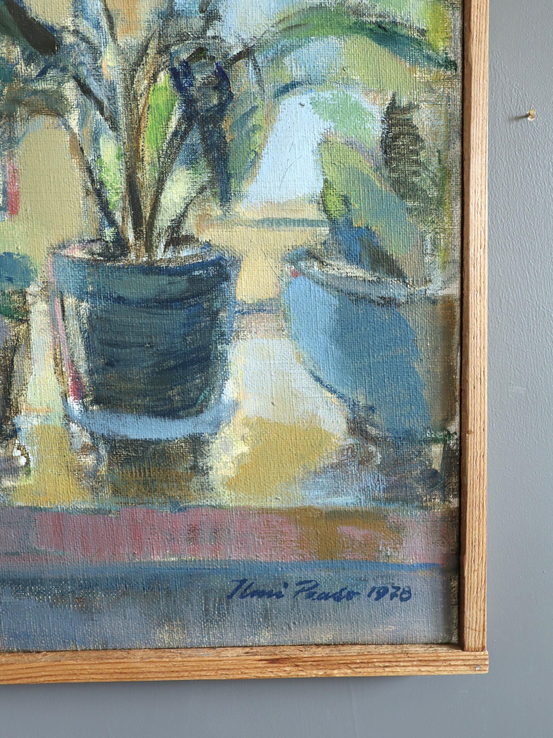 Nature morte suédoise moderniste expressive - Appui de fenêtre ensoleillé en vente 2