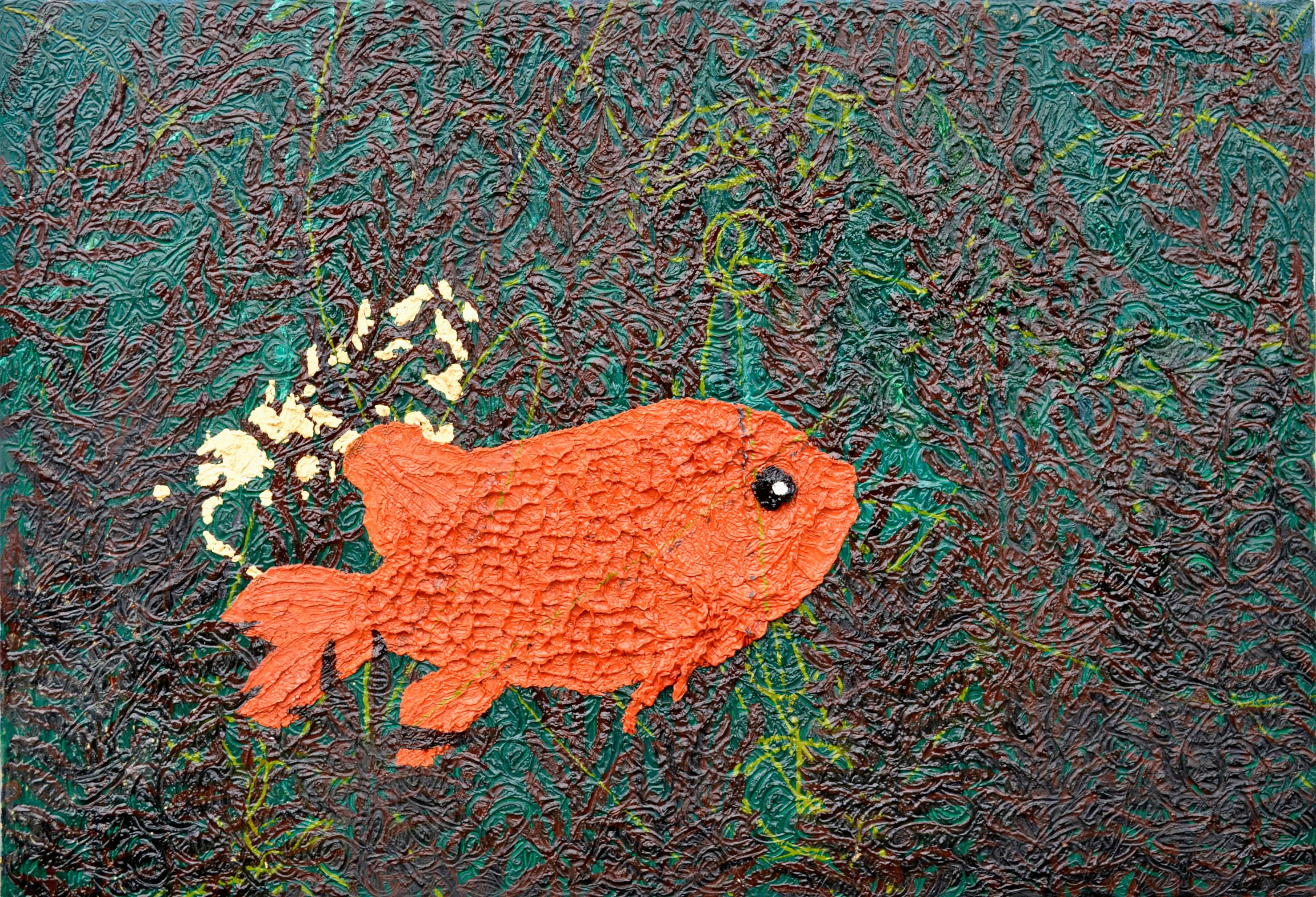 Modernist Impasto Goldfish