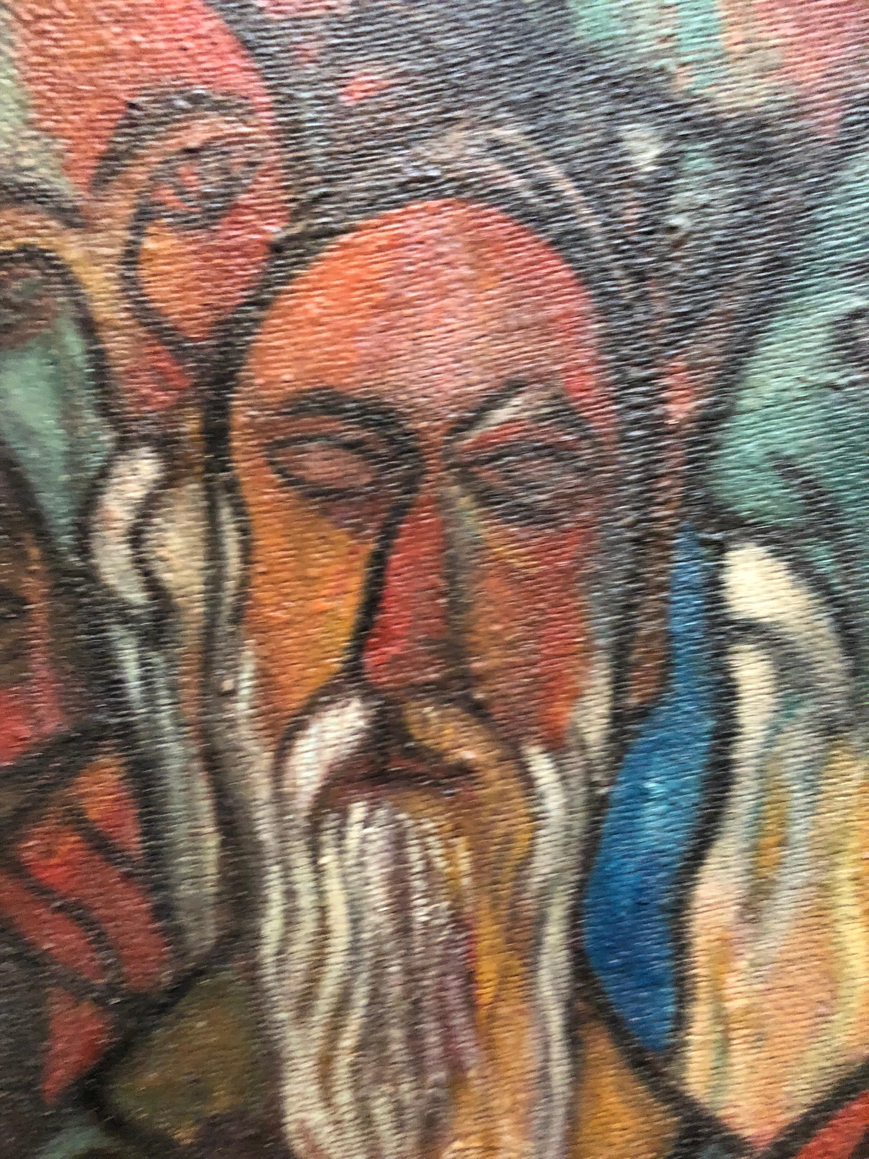 Peinture à l'huile moderniste Judaica Blessing the New Moon, Jewish Prayer (Prière juive)  en vente 3