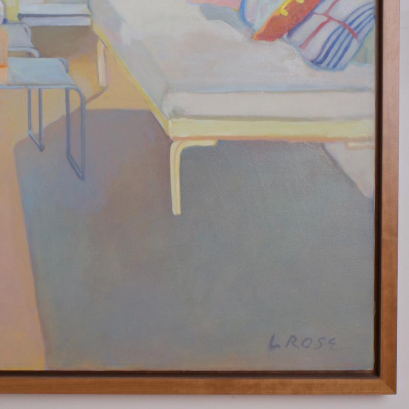 Quadro modernista olio su tela di Leatrice Rose - Interior Painting Grigio di Unknown