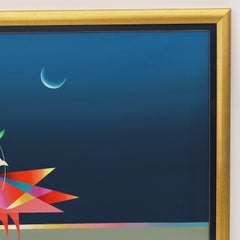Modernist Oil Painting on Canvas of a Bird