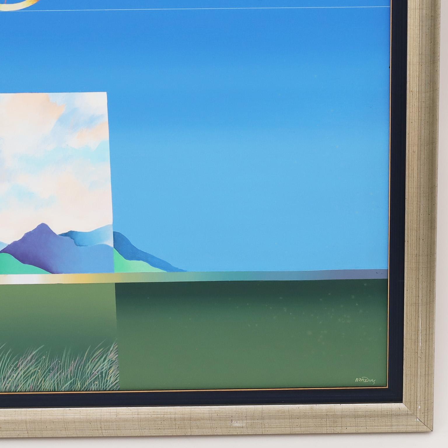 Modernistisches Ölgemälde auf Leinwand von einem Vogel oder einer Taube im Angebot 2