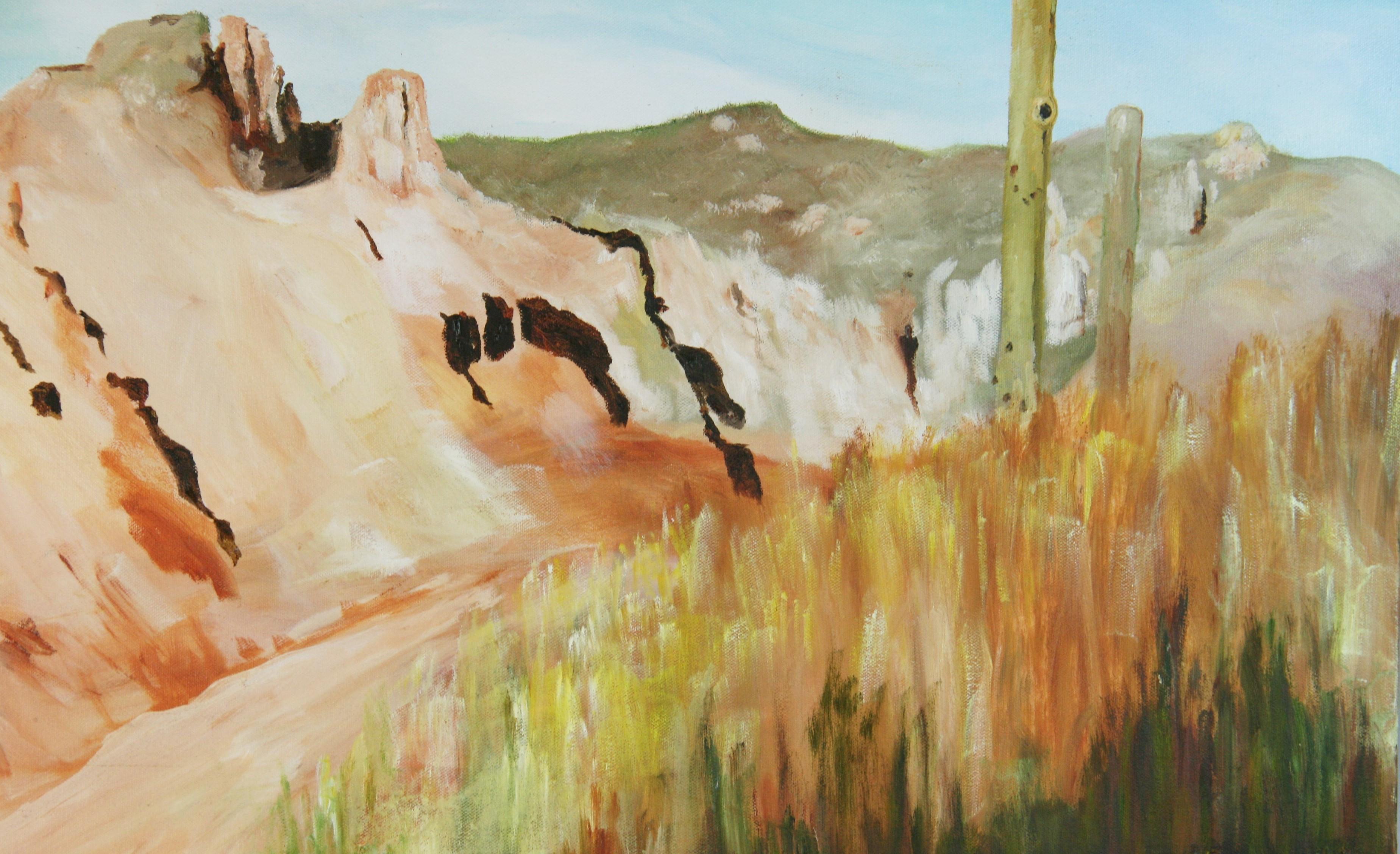 Peinture à l'huile moderniste surdimensionnée 