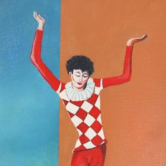 Modernist Painting of a Court Jester