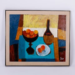 Modernist Still Life Oil Painting on Canvas