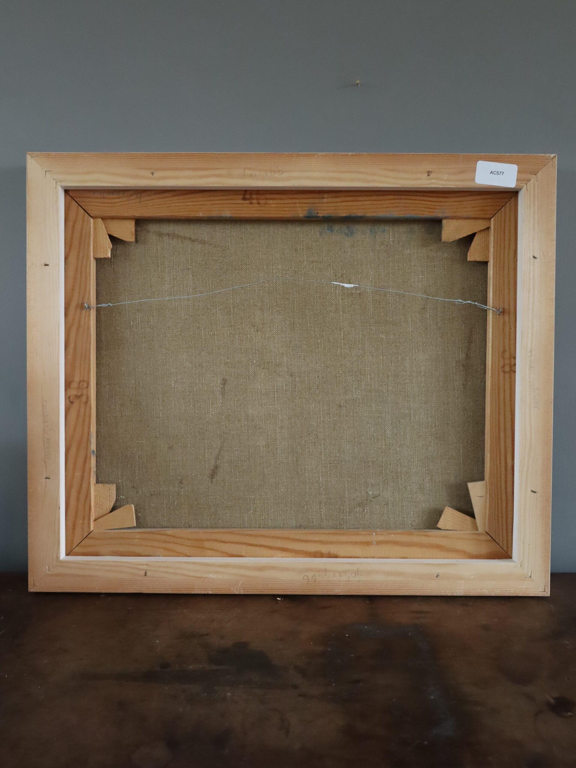 Modernistische schwedische expressive figurative Ölmalerei - Figuren am Ufer im Angebot 6