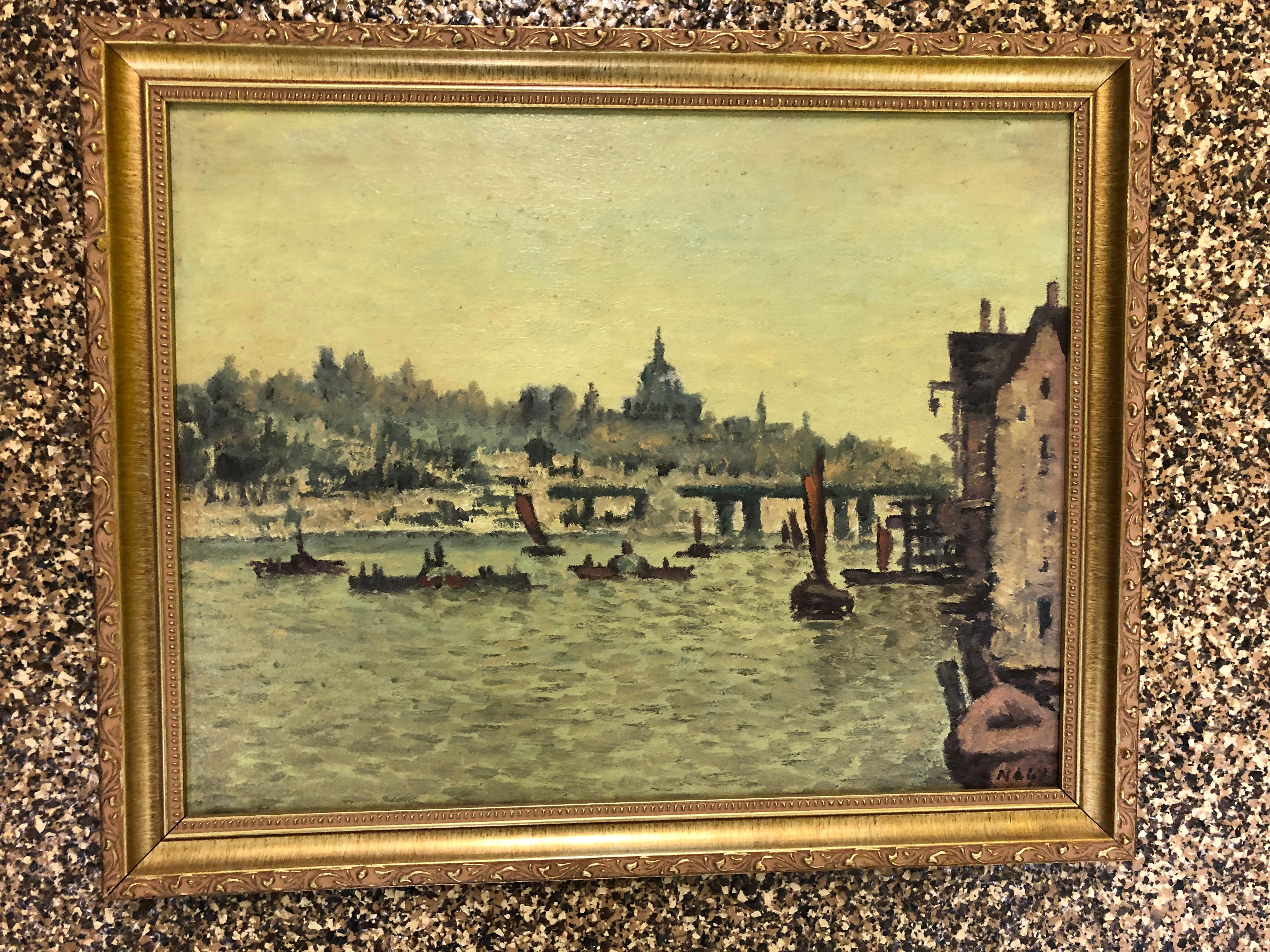 Monet like Impressionist Seascape by Nagy For Sale 1