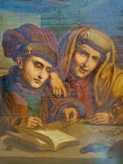 “Money Lenders” after Flemish Painter Quentin Matsys (1466-1530)