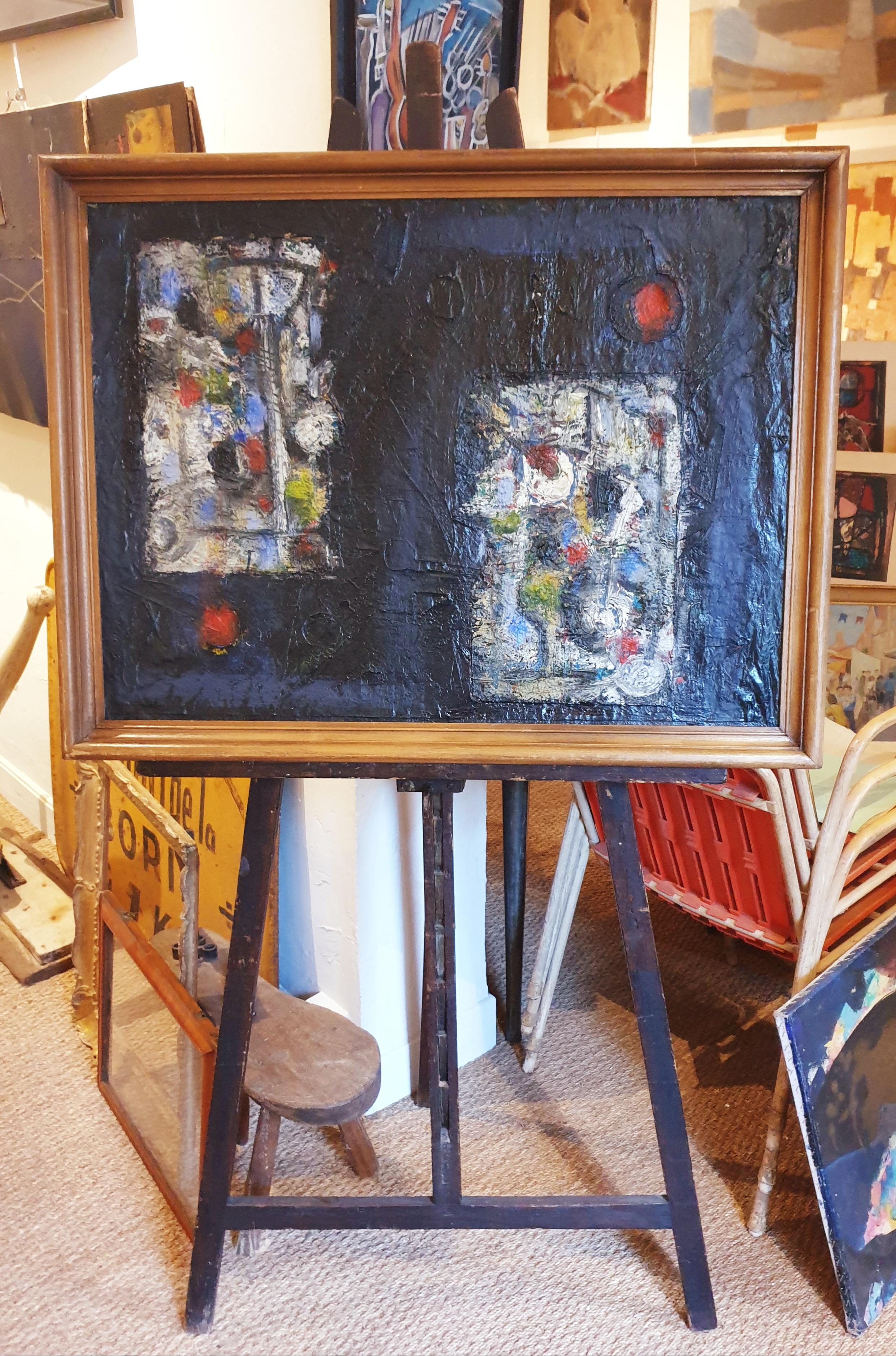 'Monogrammes'. French Mid-Century Abstract Expressionist. Oil on Canvas. For Sale 9
