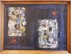 'Monogrammes'. French Mid-Century Abstract Expressionist. Oil on Canvas.