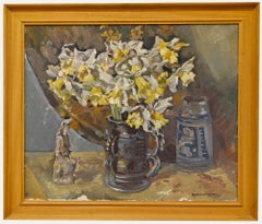 Montague Leder (1897–1976) - Framed Oil, Still Life of Daffodils