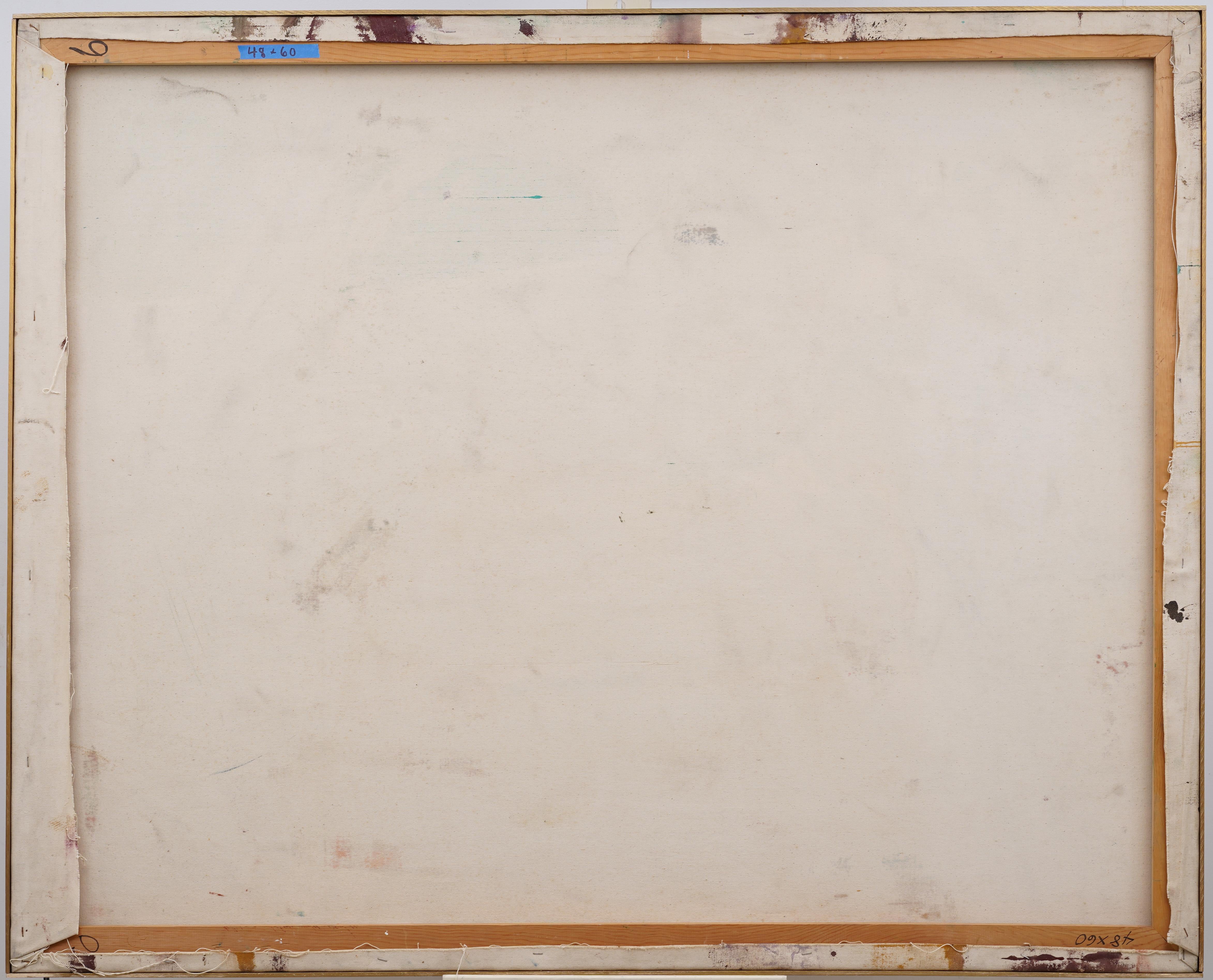 Monumental Antique American School Abstract Expressionist Oil on Canvas Painting 4