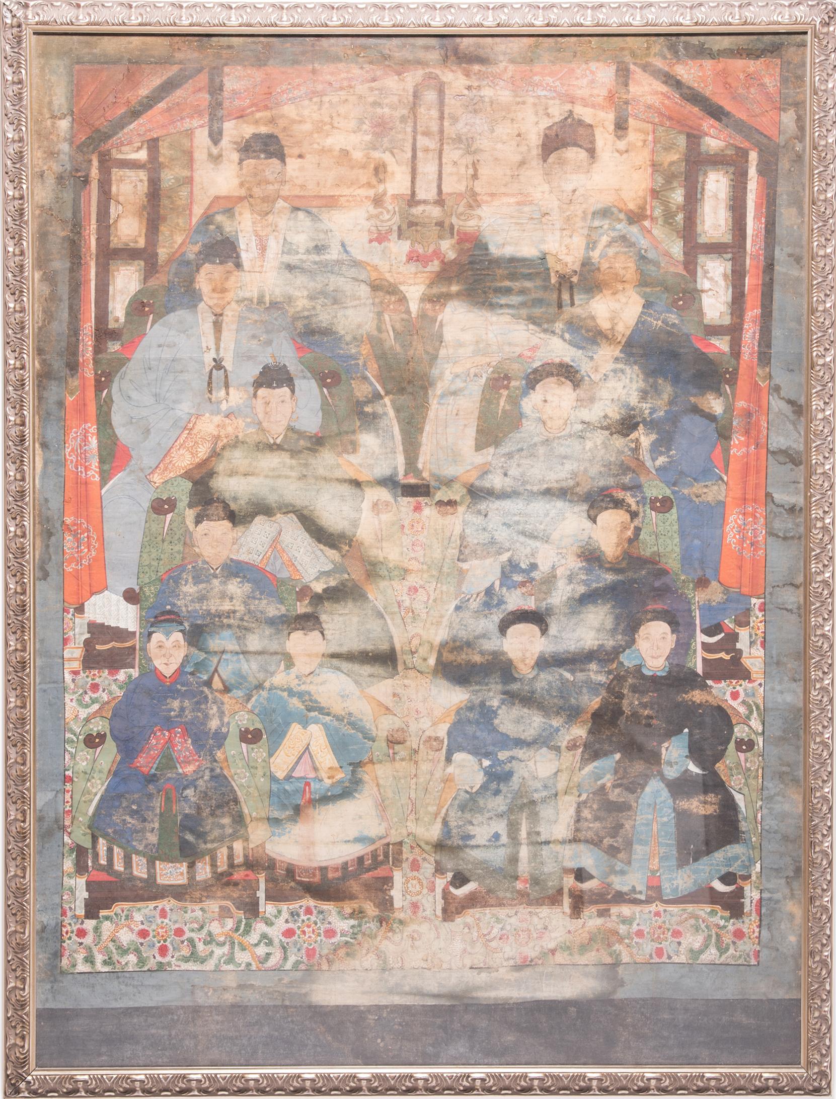 Monumentales chinesisches Ancestor-Porträt, um 1900