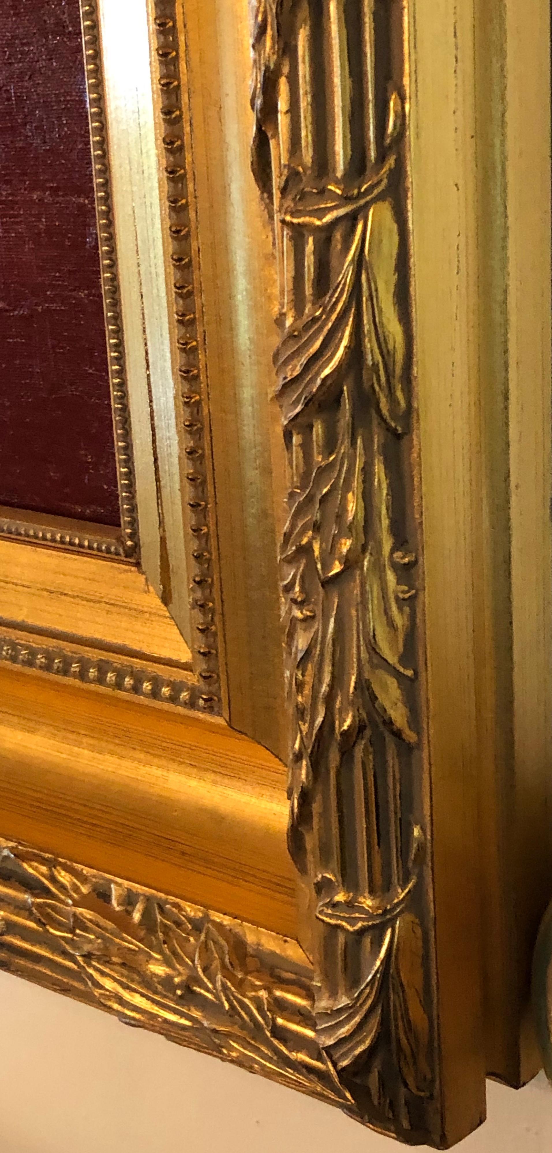 Monumentales französisches Öl auf Leinwand 19. bis 20. Jahrhundert Liebespaar auf dem Feld im Angebot 8