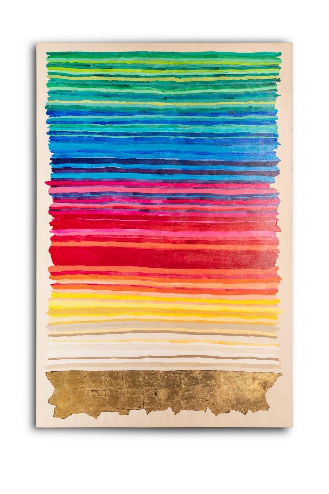 Monumental Modern Color Field Painting on Canvas after Morris Louis 1960s For Sale 1
