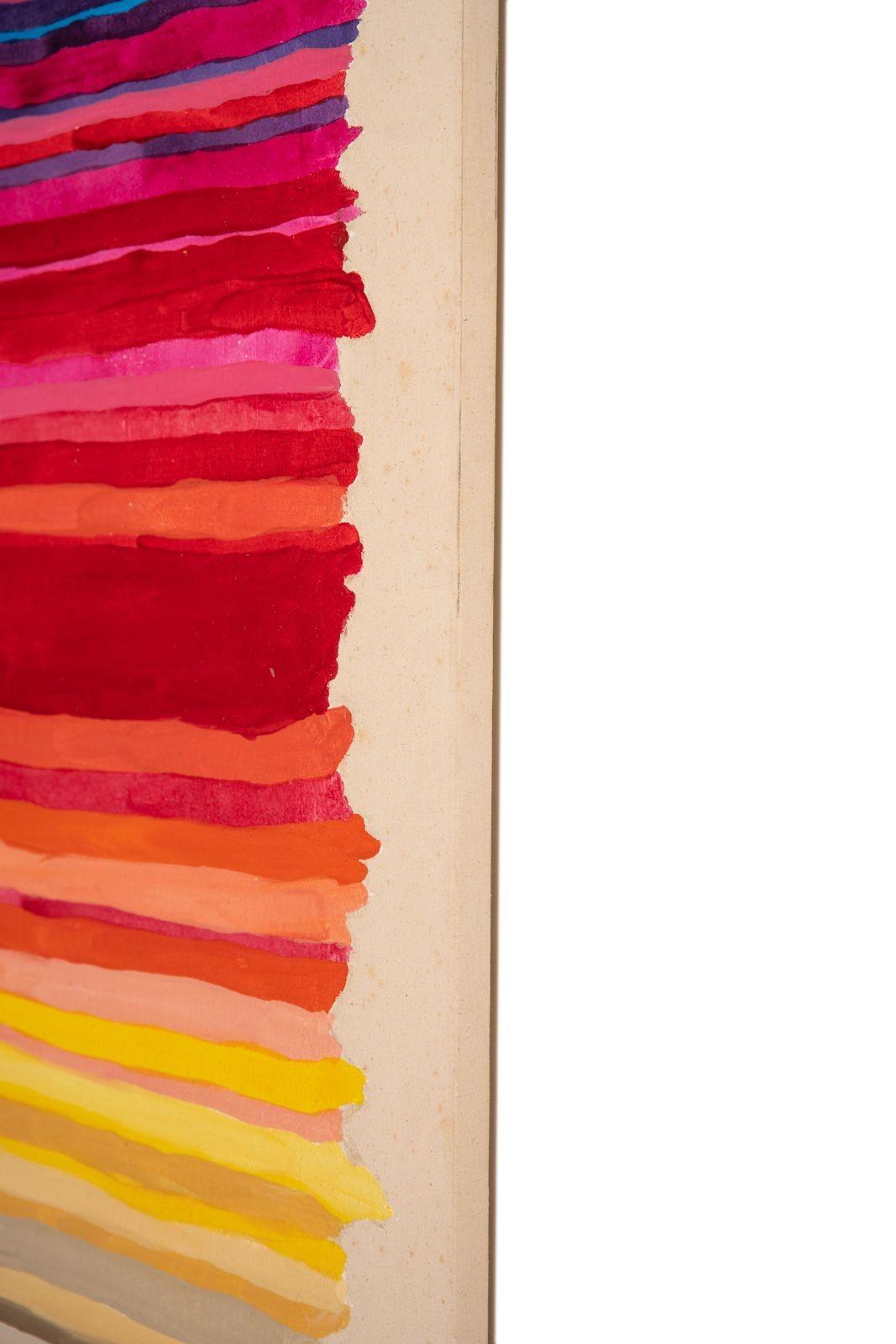 Monumental Modern Color Field Painting on Canvas after Morris Louis 1960s For Sale 6