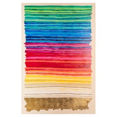 Monumental Modern Color Field Painting on Canvas after Morris Louis 1960s