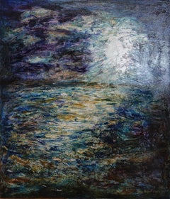 Moonlight - Abstract seascape by Ann Menzies-Blythe
