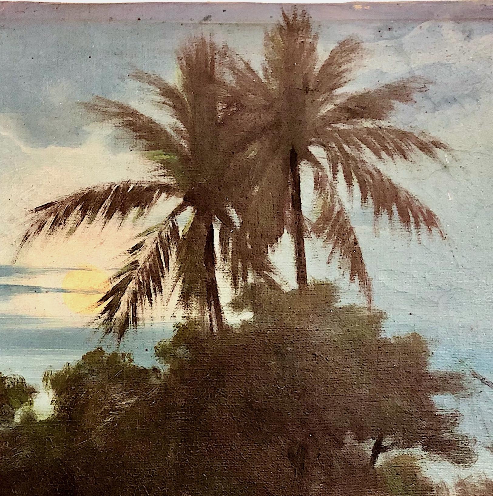 Mondlicht in den Tropen – Painting von Unknown